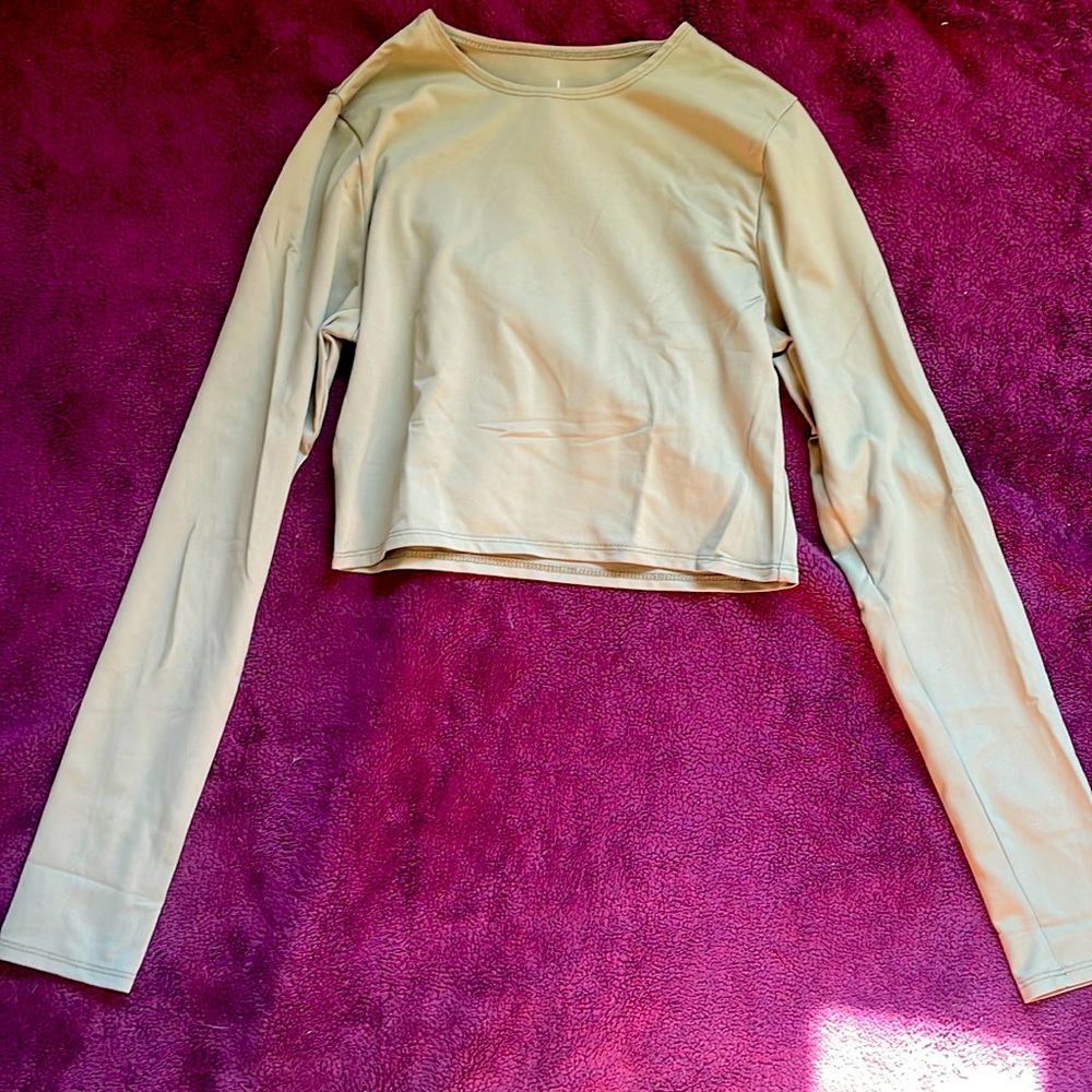 Olive Green Crop top (bad pic)